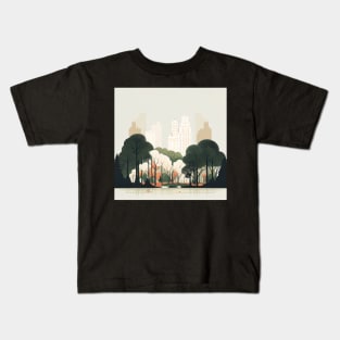 Central Park New York Illustration Kids T-Shirt